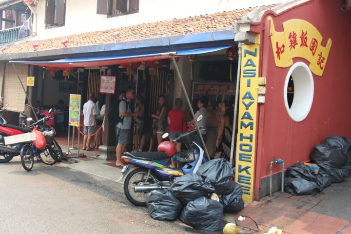 Massive queues here for world famous, well maybe Melacca famous <a class=