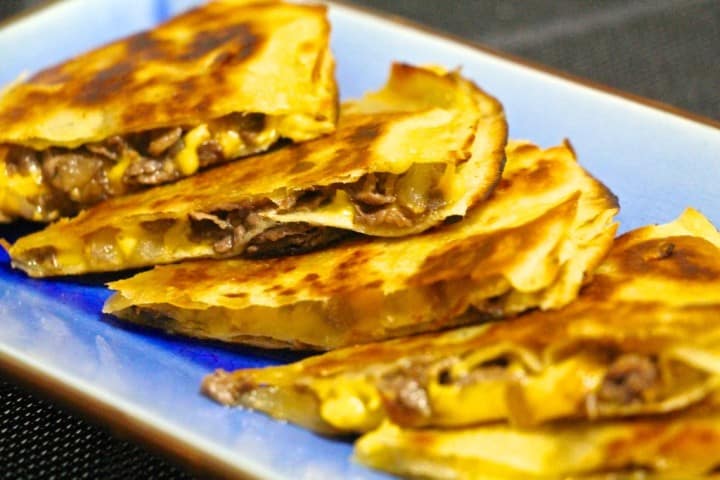 Beef and cheese tortillas