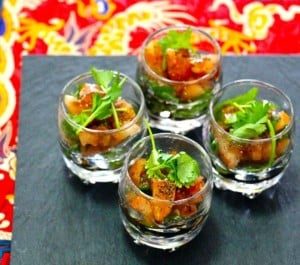 Tomato, Basil and Balsamic Shots