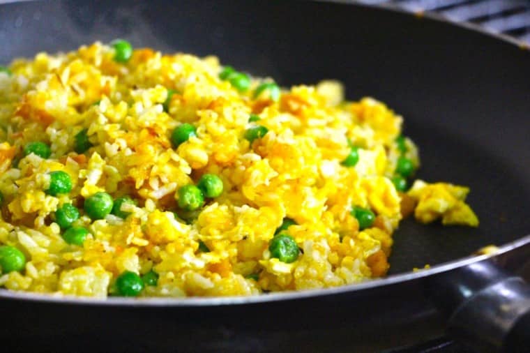 Japanese style, roast pumpkin egg stir fried rice