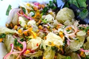 Thai pomelo and passion fruit salad