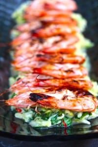 BBQ Prawns, Green Mango, Chili, Lime & Mint salad