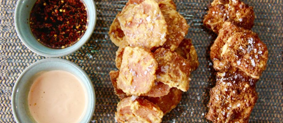 Deep Fried Spam with Dips