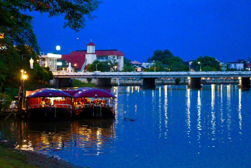 Chiang Mai Review nighttime on Ping River