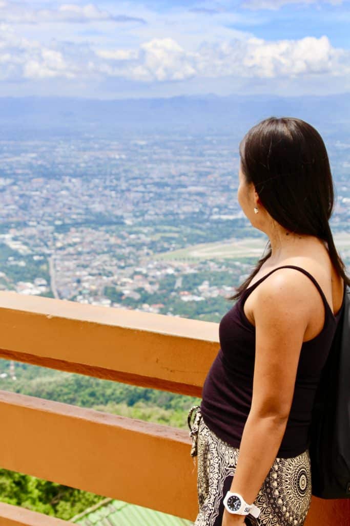 Chiang Mai review - overlooking the city from the mountains above