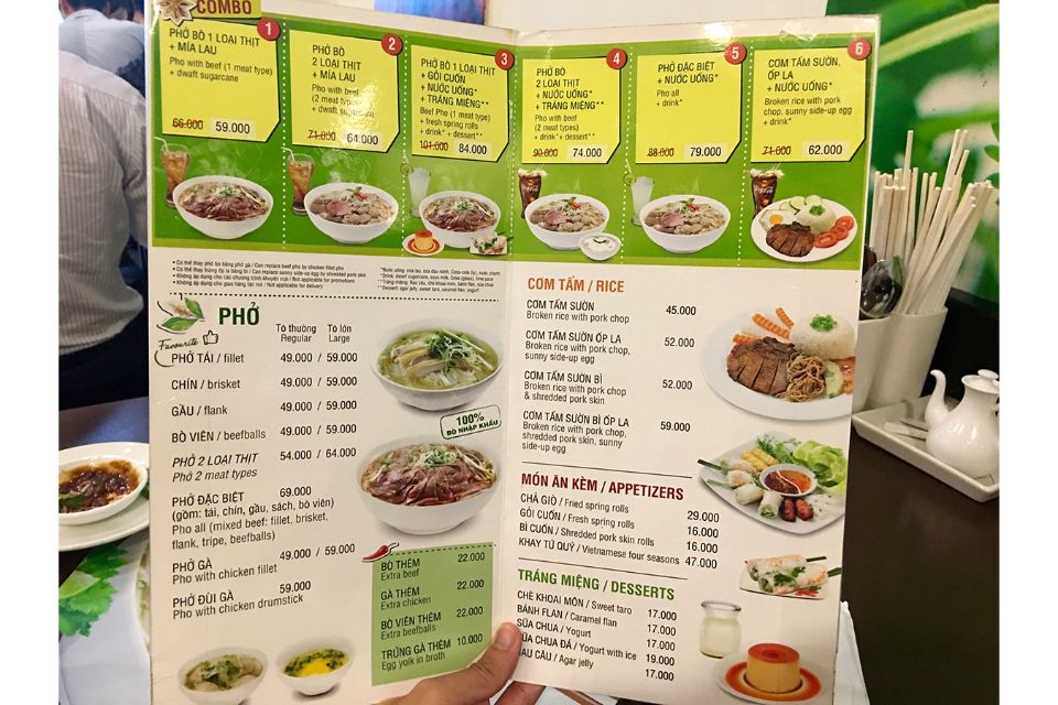 Pho 24 Menu