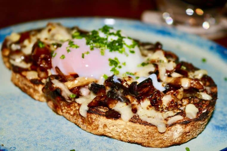 Salted and Hung on Purvis Street field mushrooms on toast