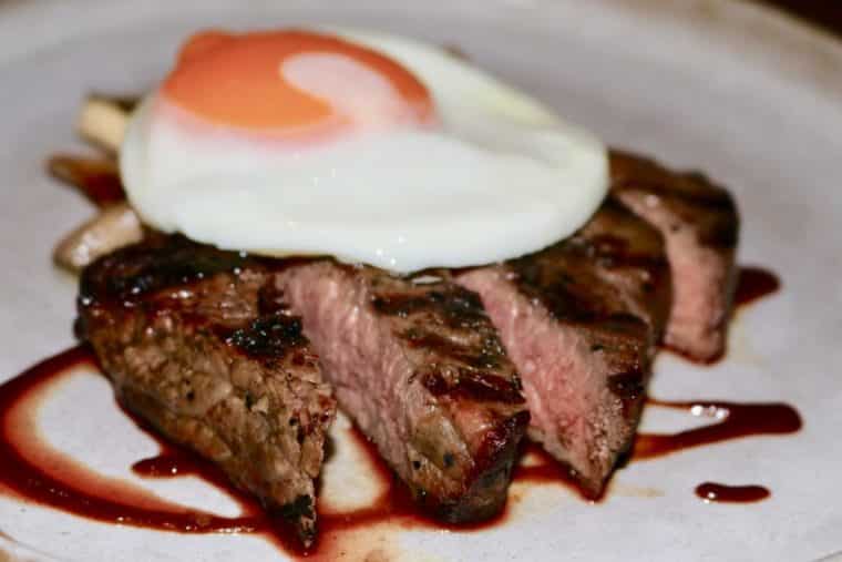 Salted and Hung on Purvis Street steak and egg
