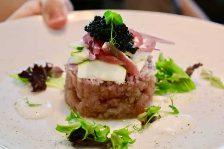 etna siglap tuna tartare with caviar