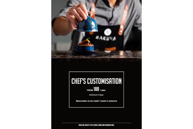 Rakuya Chef Customisation Menu