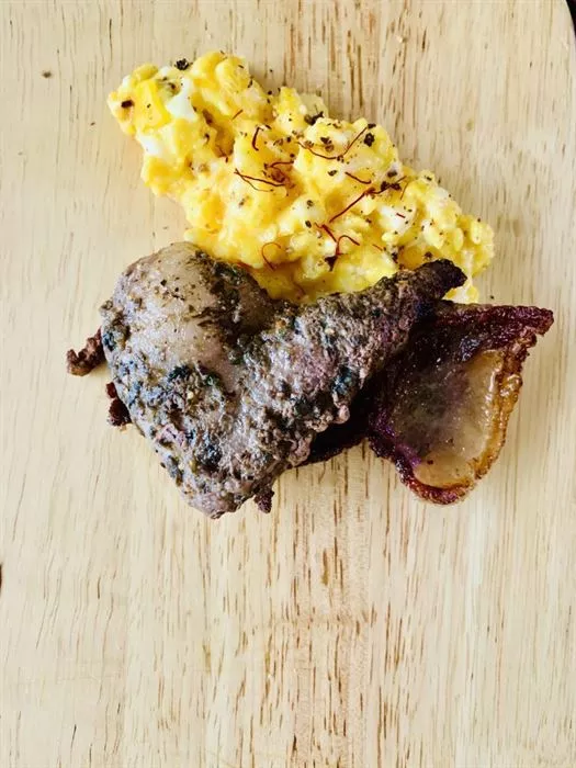 Japanese wagyu steak and eggs brekkie recipe