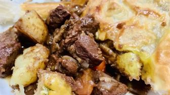 Beef Stew & Roast Potato Pie
