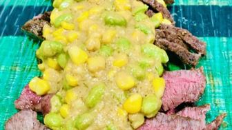 Miso Butter Corn & Edamame 'w' Skirt