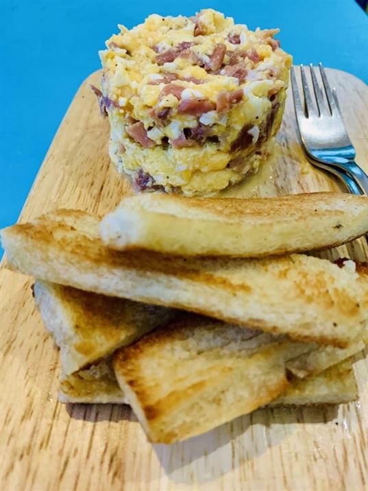Jamon Scrambled Eggs 'w' Wagyu Dripping Fried Bread