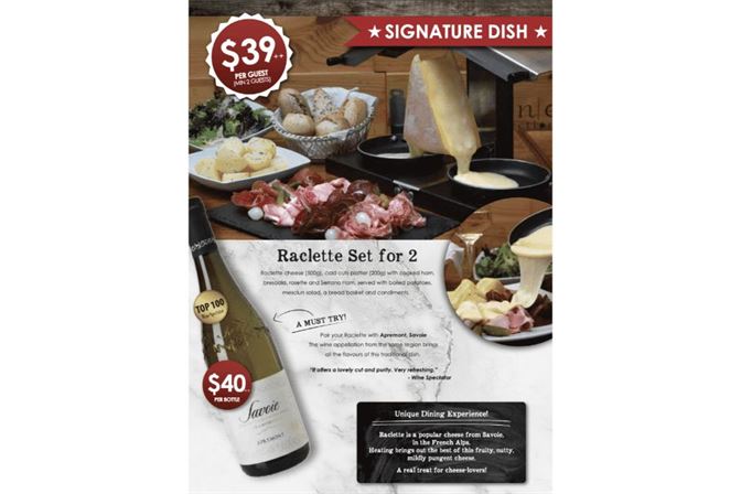 wine connection raclette set for 2