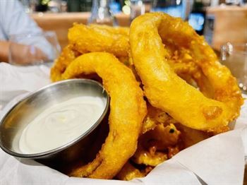 Deep fried beer batter onion rings Five Oars Coffee Roasters Siglap