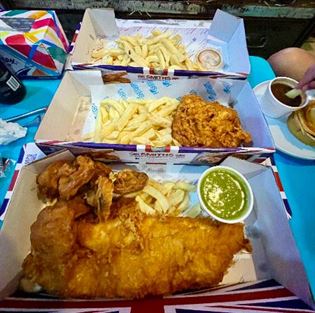 Monster portions of fish and chips