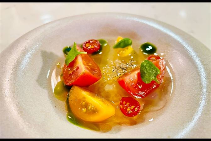 chilled tomato gelee