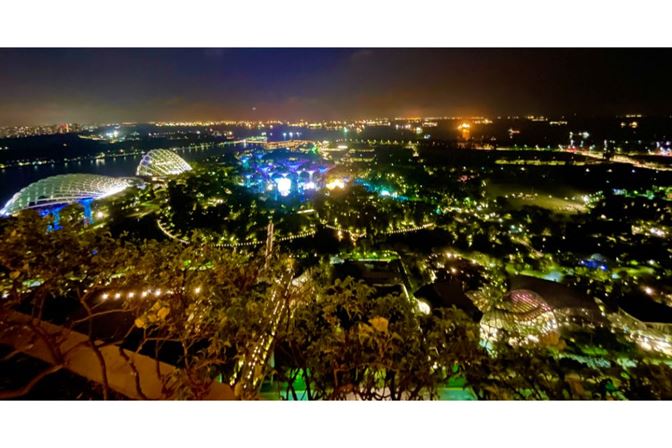 Gardens by bay night time