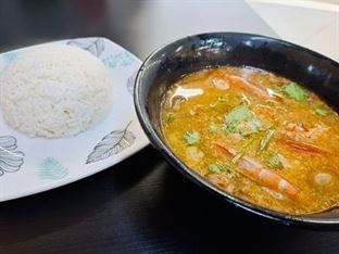 Tom Yum Red Soup Seafood with Rice
