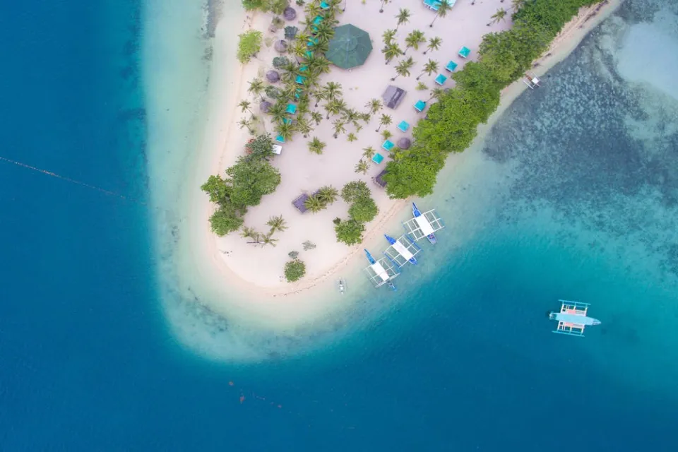 philippines alona beach from drone