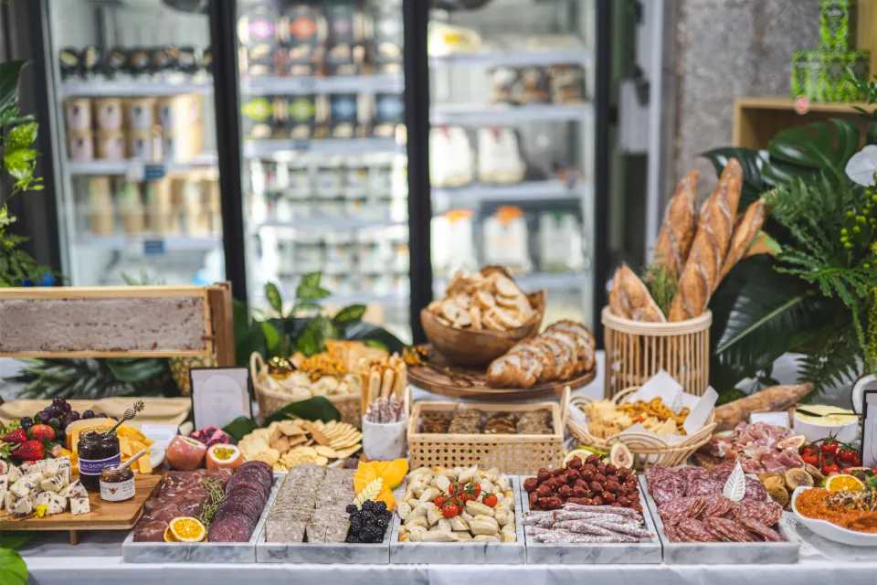 lush platters and the cheese shop the spread