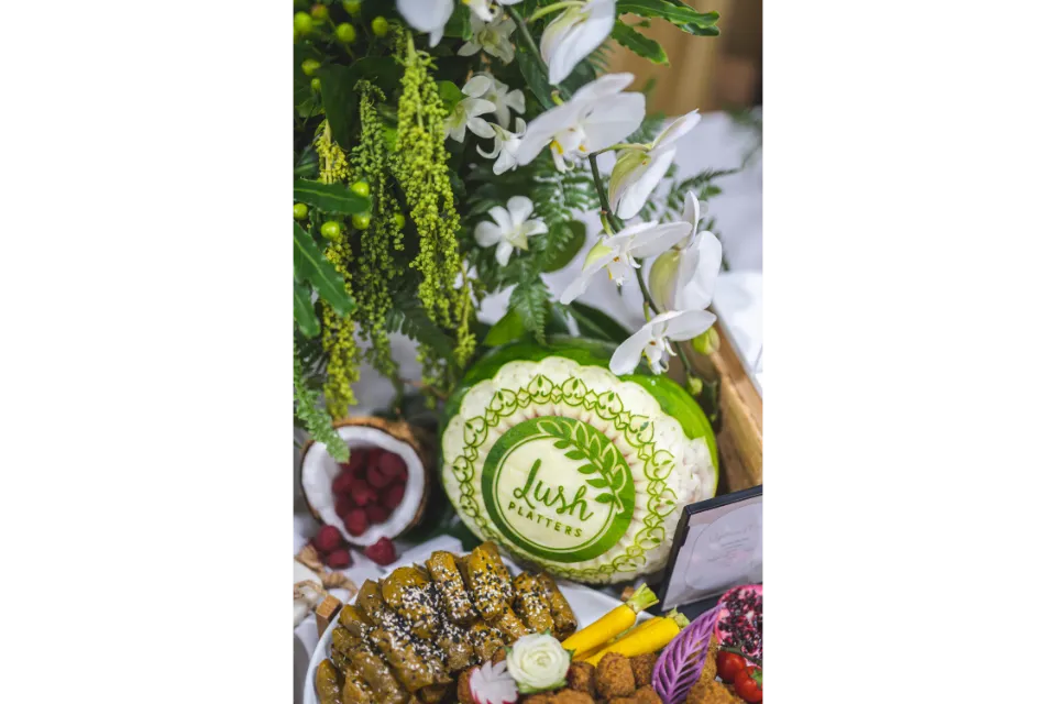 lush platters carved melon name