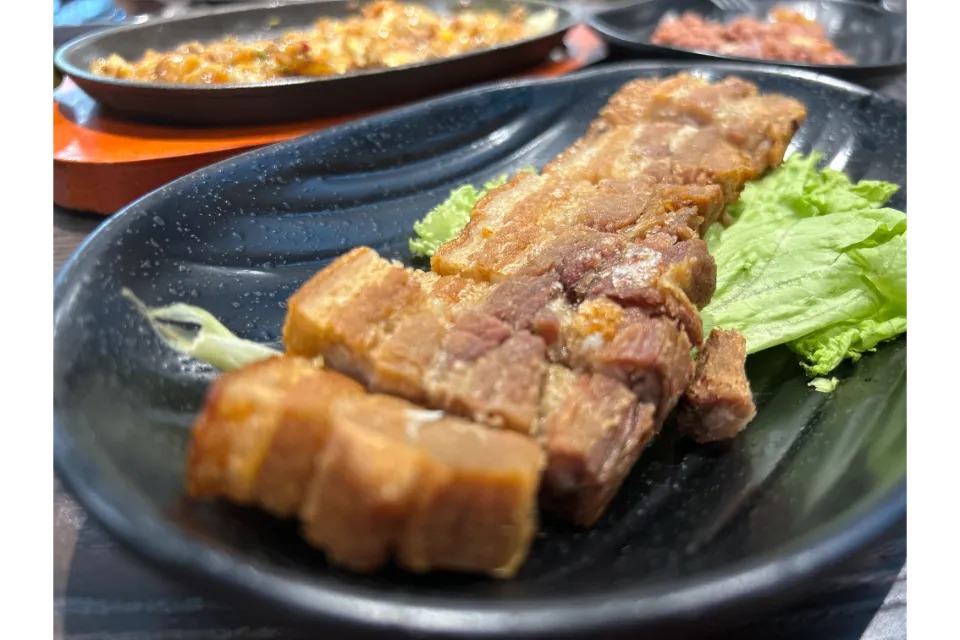 Lola J Kusinang Pinoy Restaurant Lechon Kawali S$ 12.50 Chef recommendation. Crispy pork belly