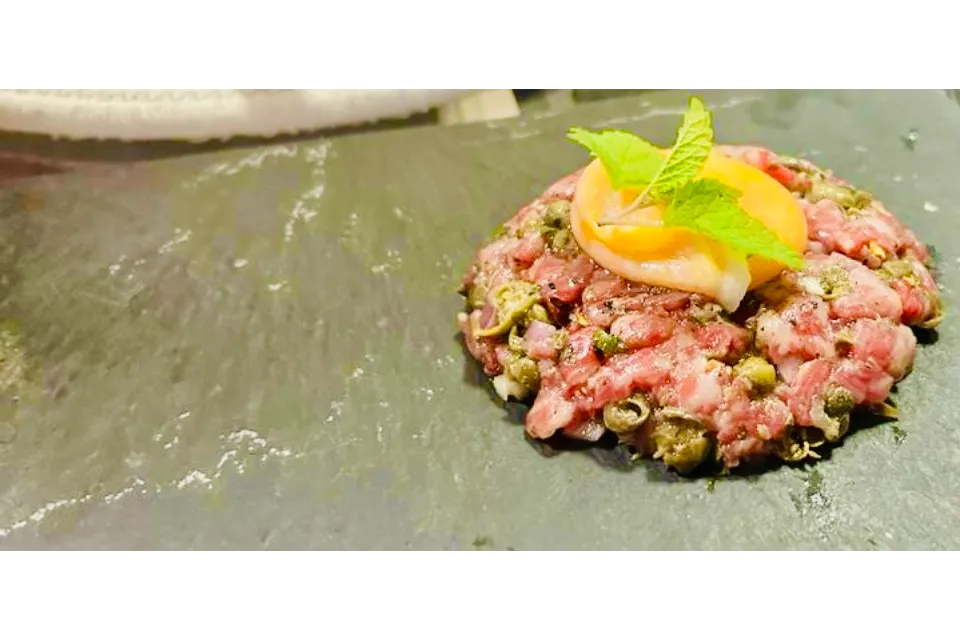 meat collective best school dinner Japanese wagyu carpaccio: asian-style