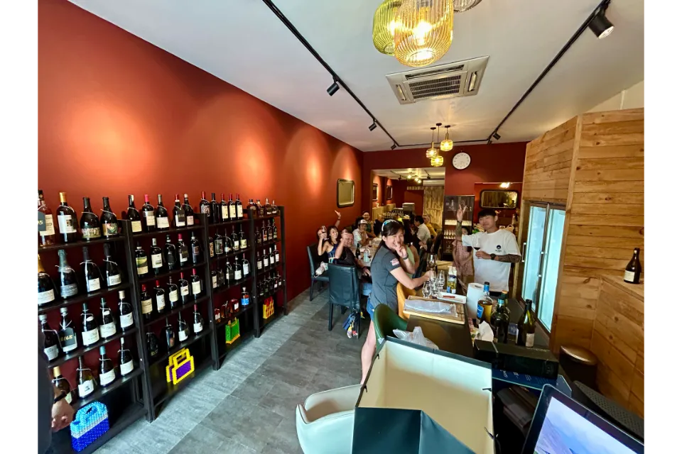 merry-go-round wine and whisky bar interior