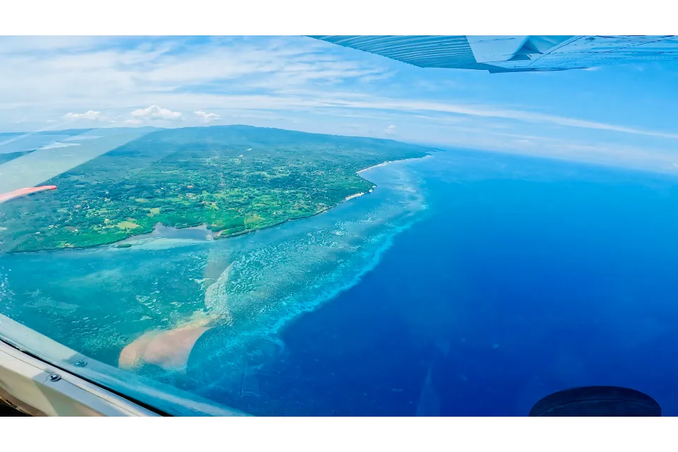 skydive siquijor coastline from 3km up