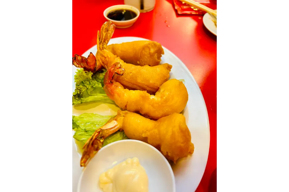 jin hua xiao chi battered prawns