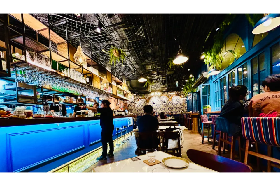 bolonia singapore spanish restaurant interior with bar