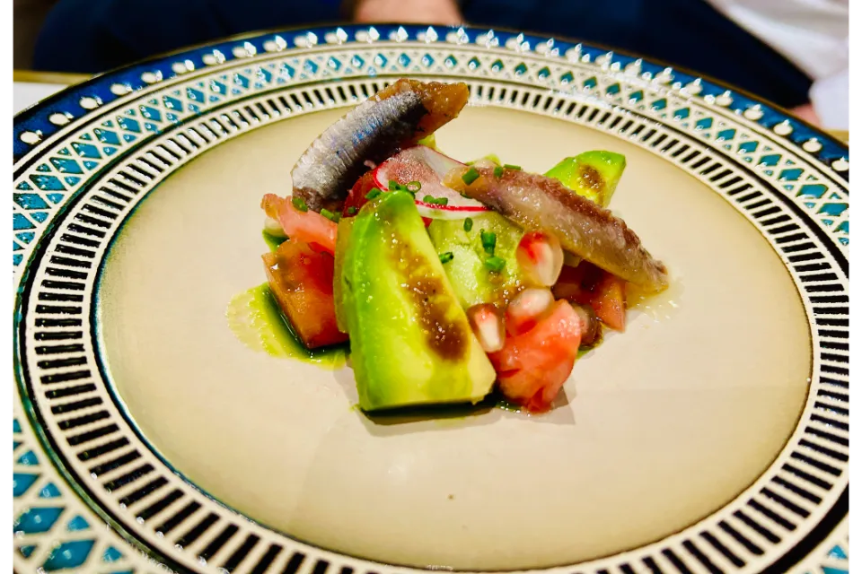 bolonia singapore spanish restaurant sardine and heirloom tomato salad