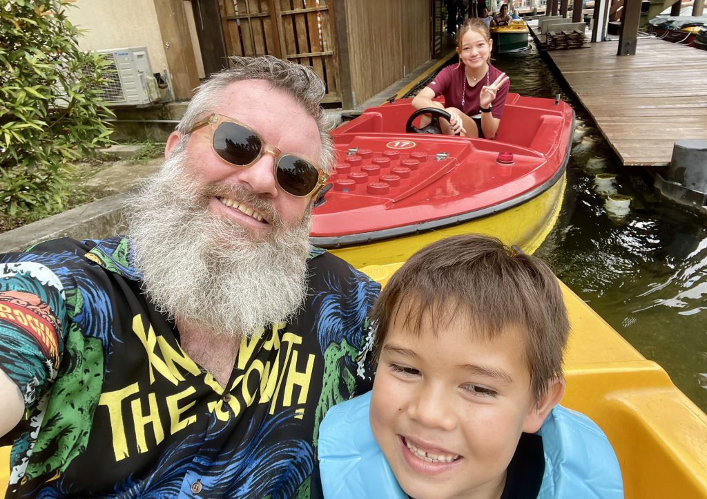 legoland boat ride me with kids