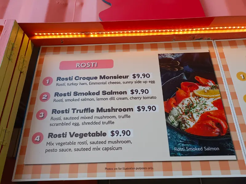 The Singapore Blue Lobster Cosford Container Park Menu 1