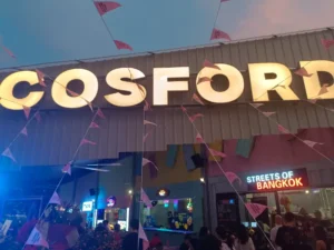 Cosford Container Park by night