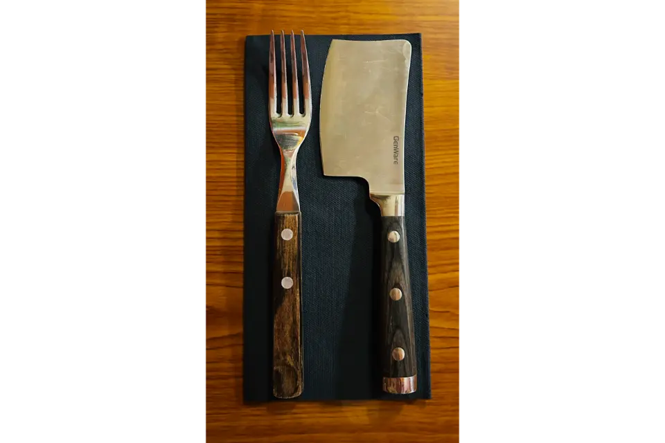 feather blade review knife and fork