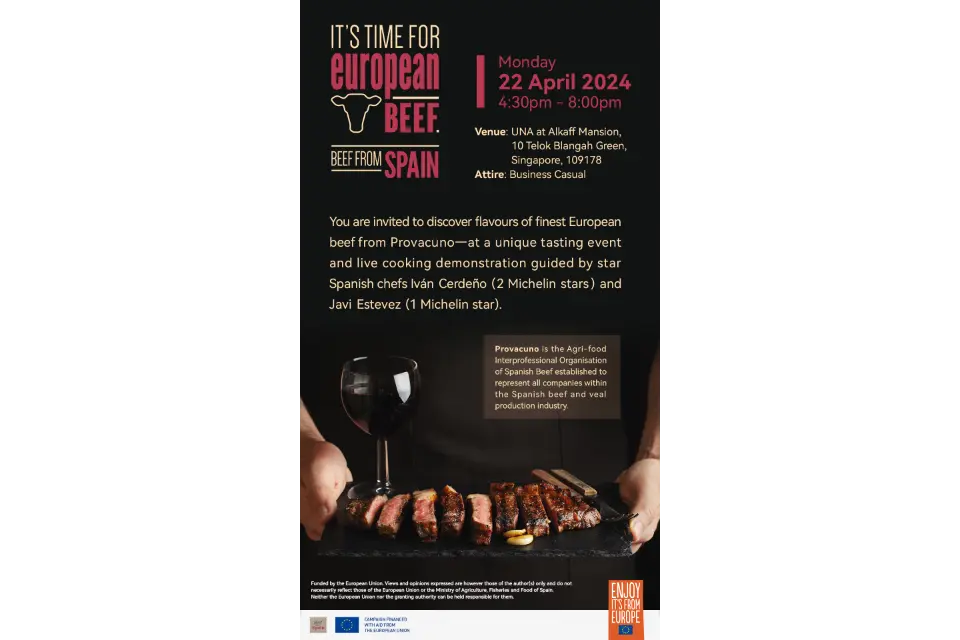 Invitation for Beef from Spain, Una, Apr. 22