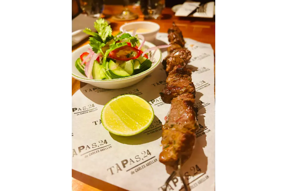 tapas24 review lamb skewer