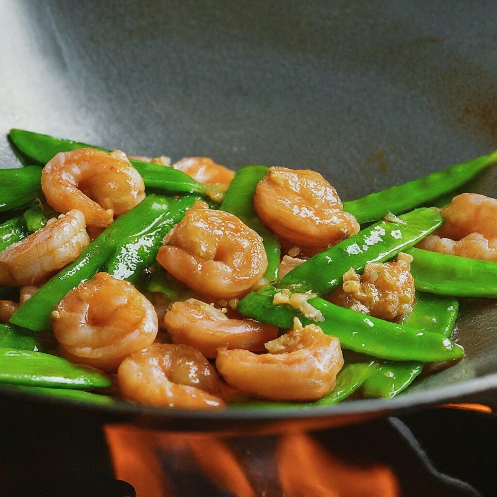 Surf's Up Shrimp and Snow Pea Stir Fry