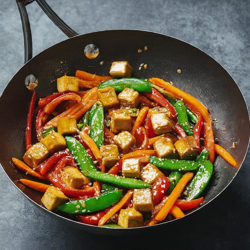 Vegetarian Delight Tofu and Mixed Vegetable Stir Fry