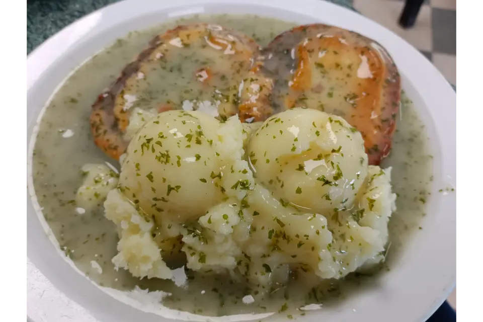 double double pie and mash at staceys