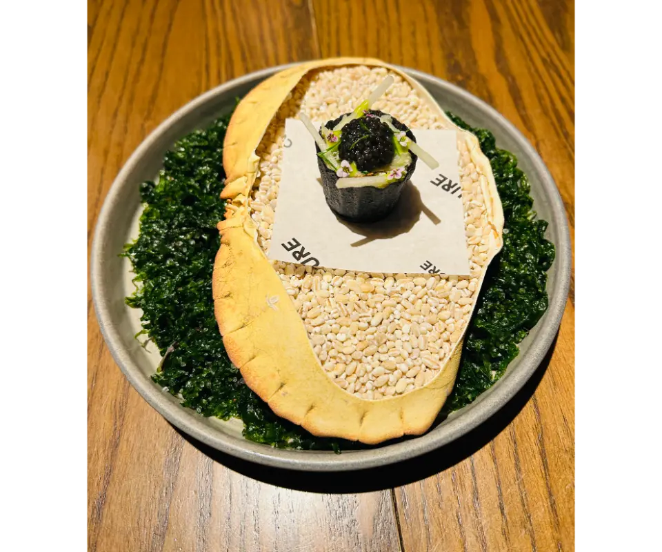 cure michelin-star review cure andrew walsh irish brown crab seaweed and caviar