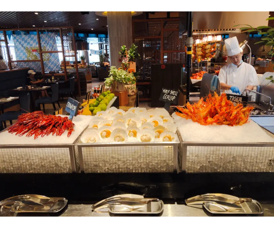 edge pan pacific saturday brunch review shellfish on ice