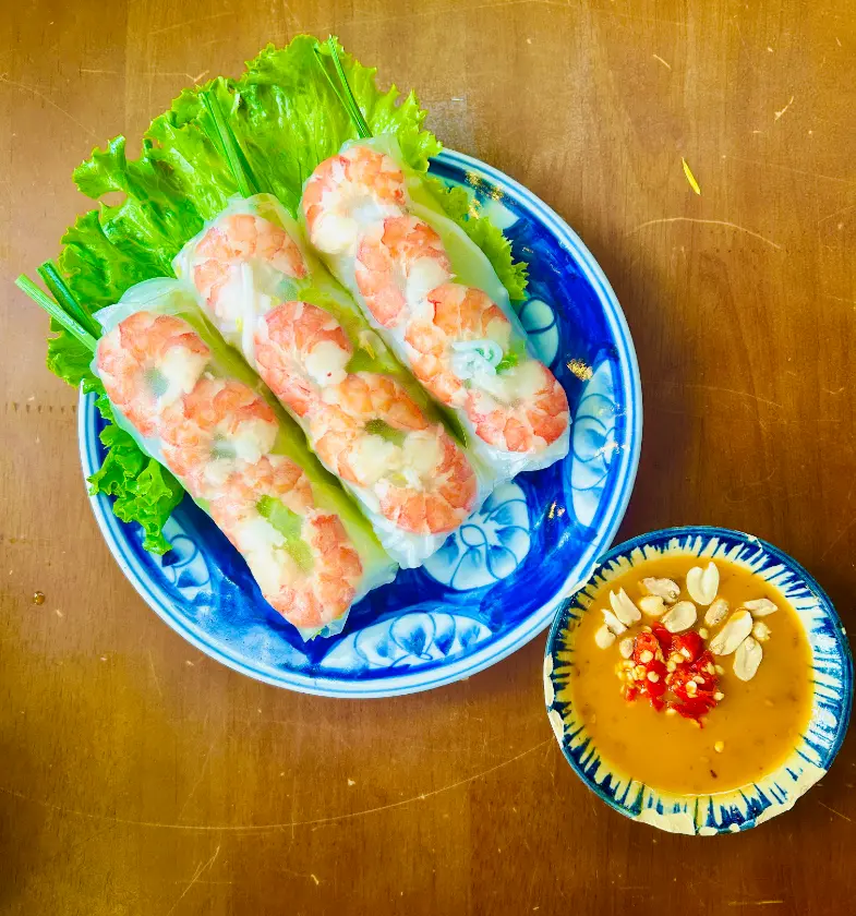 thia go restaurant da nang review michelin star fresh rice paper wraps