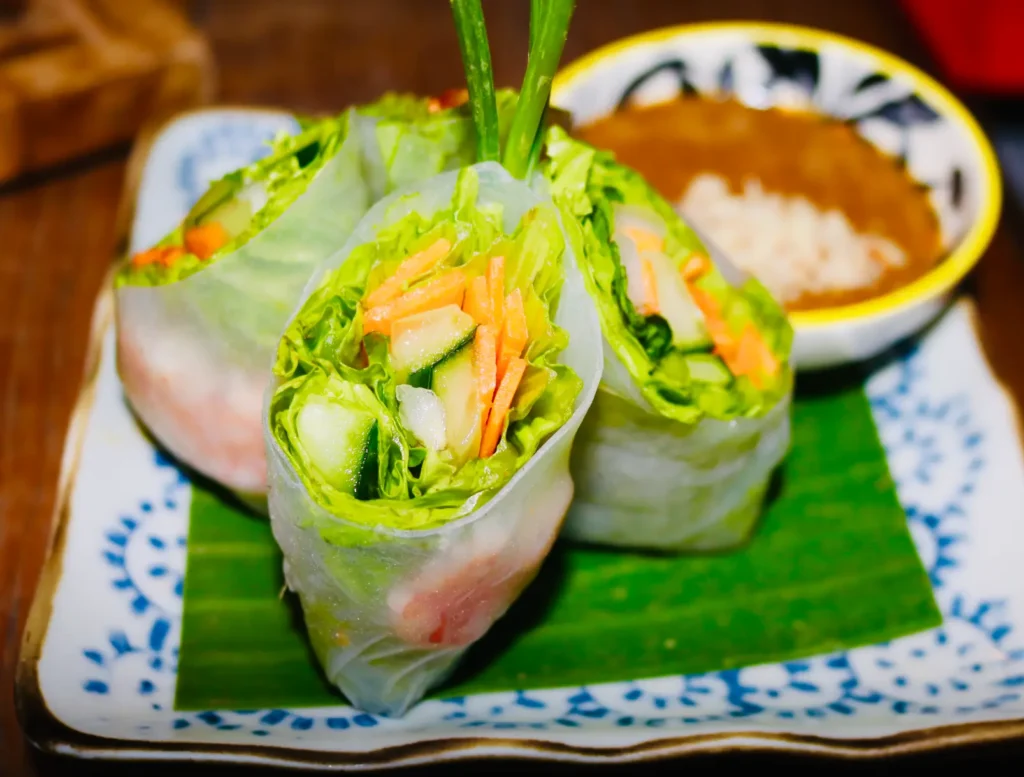 Bo & Bun Review Seminyak Bali fresh spring rolls