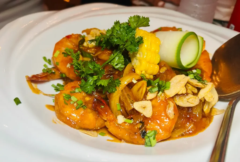 Buko Seaside bar and Restaurant review mactan prawns and chilli