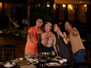 asian people having dinner party Restaurant Reviews