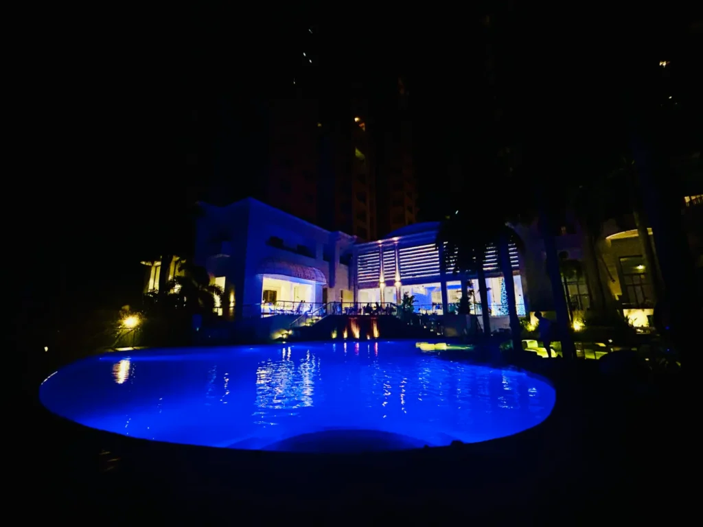 movenpick mactan review pool night time